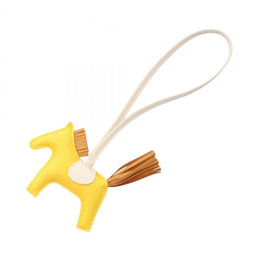 Hermes Rodeo PM Jaune Naple Sesame Cle Charm Accessory Agneau Milo Women's Ye...